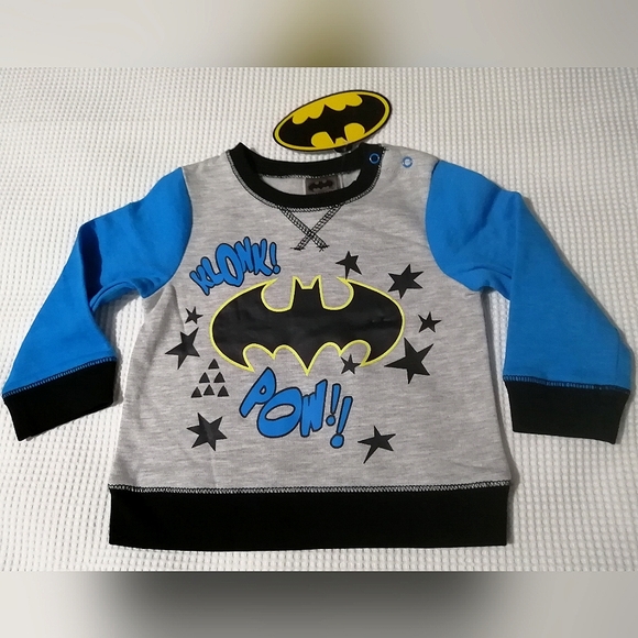 🔥SALE🔥 Batman DC Comics Baby Boy's 2 Pc Top and Pant Outfit NWT Sz 6-12M - Picture 4 of 8